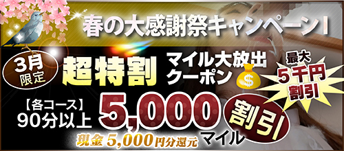 【３月限定】超特割★マイル大放出クーポン